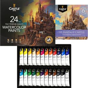Caja de acuarelas y bloc de ilustración con papel de 300 g